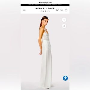 Herve Leger: separates - tank top and pant. Sold as a set. White. Never worn.